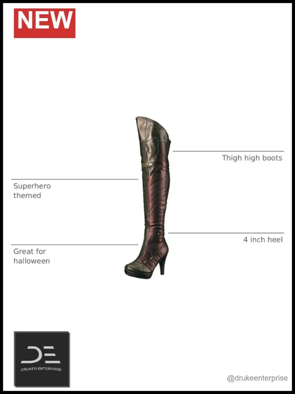 Over-the-Knee Stiletto Heel Bootie with Zip Closure